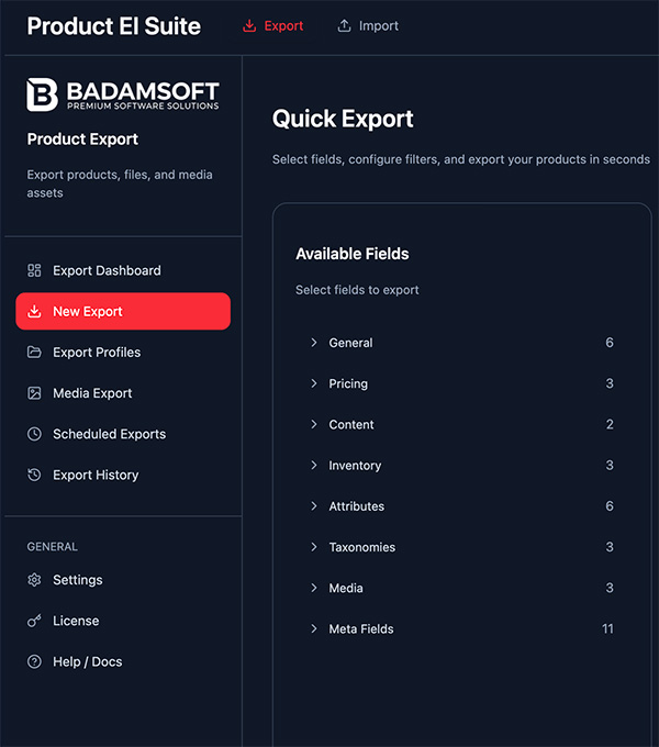 Quick Export